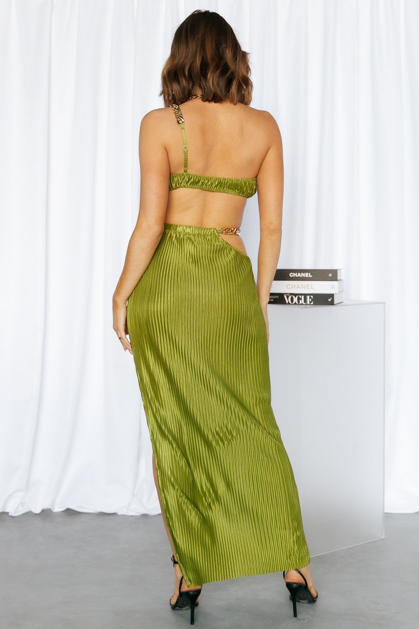 Make Me Feel Maxi Skirt Green