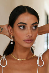 18K Gold Plated Spun Around Necklace Gold