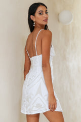 Fashionista Baby Dress White Sequin