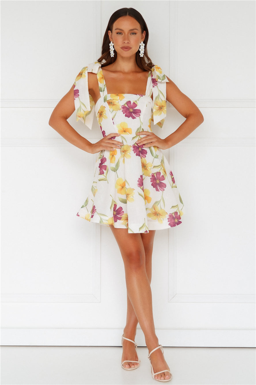 Floral Horizon Mini Dress Purple