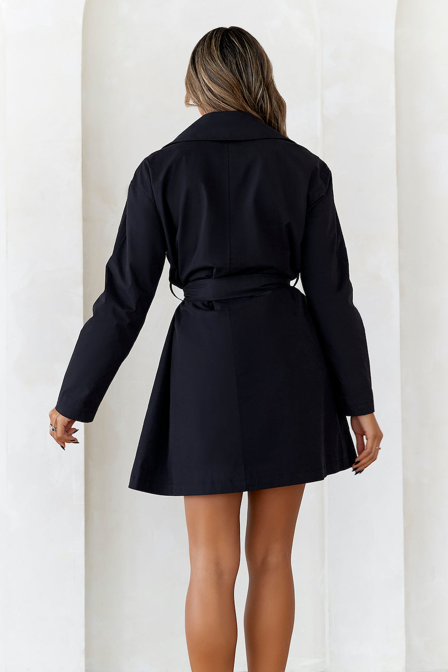 HELLO MOLLY Covert Heart Trench Coat Black