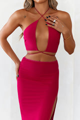 HELLO MOLLY Honey Sweet Crop Top Pink