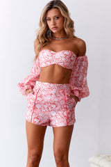 HELLO MOLLY Sweeter Passions Crop Top Red
