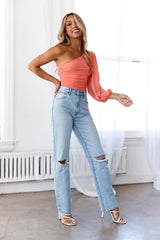 HELLO MOLLY Party It Up Bodysuit Coral