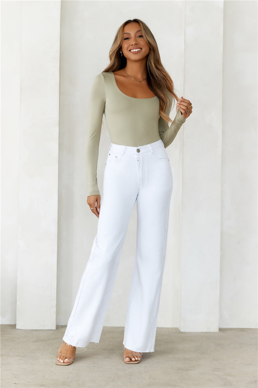 HELLO MOLLY BASE Second Skin Long Sleeve Bodysuit Sage