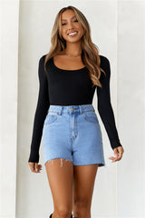 HELLO MOLLY BASE Second Skin Long Sleeve Bodysuit Black