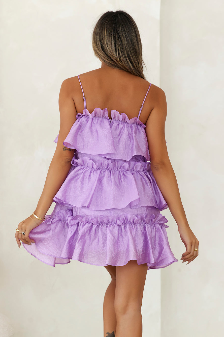 HELLO MOLLY Champagne Towers Mini Dress Violet