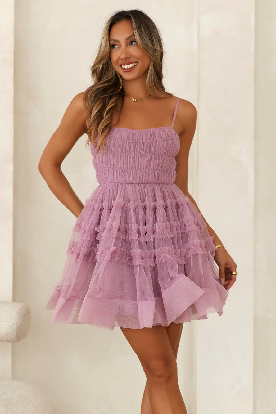 Nature Of A Princess Tulle Mini Dress Purple