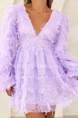 Mood For Fun Tulle Mini Dress Lilac