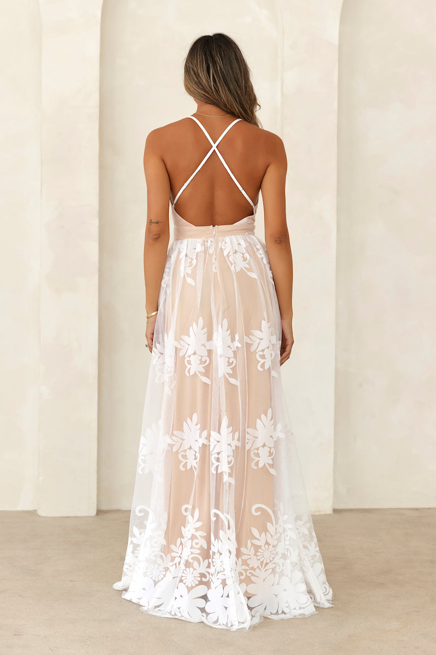Love Cloud Tulle Maxi Dress White