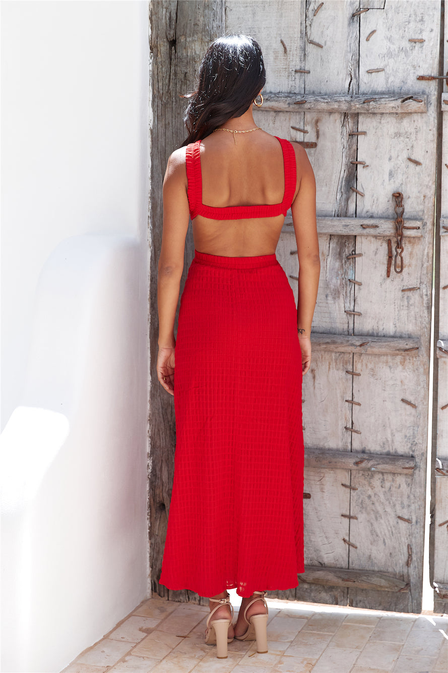 Got A Callback Maxi Dress Red