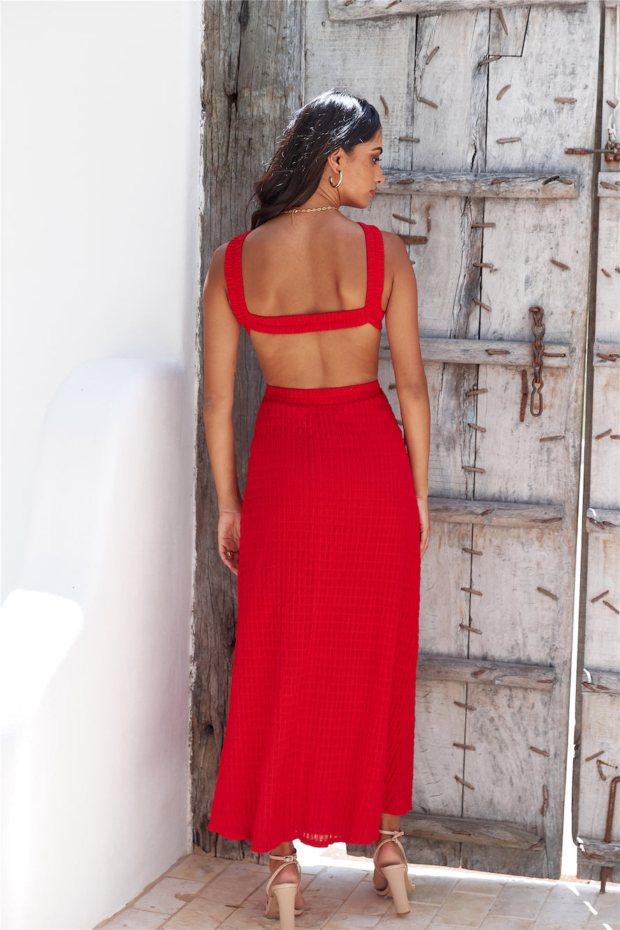 Got A Callback Maxi Dress Red
