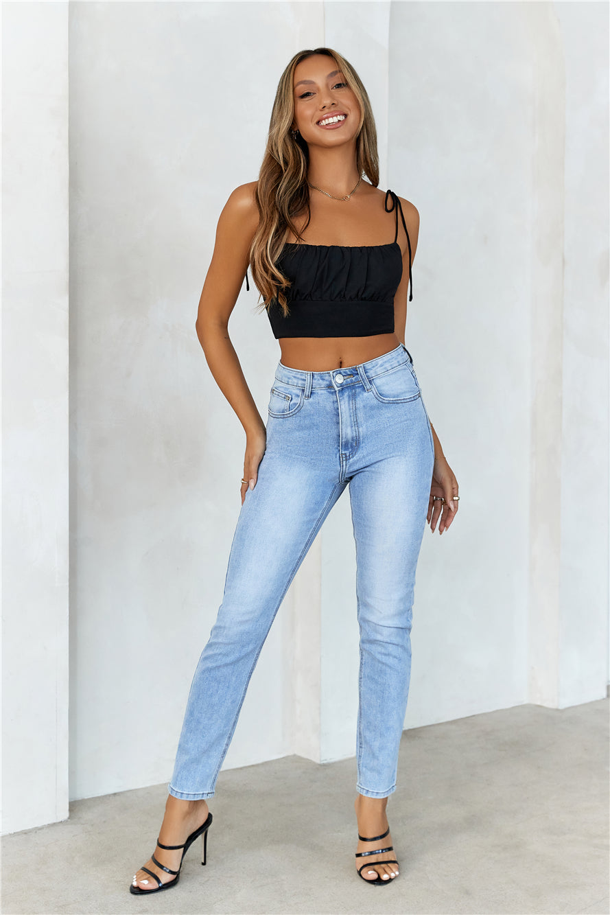 HELLO MOLLY Katherina Crop Black