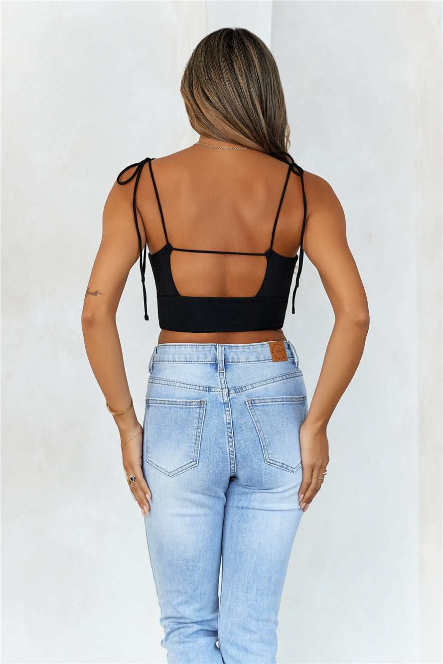 HELLO MOLLY Katherina Crop Black