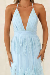 Love Cloud Tulle Maxi Dress Blue