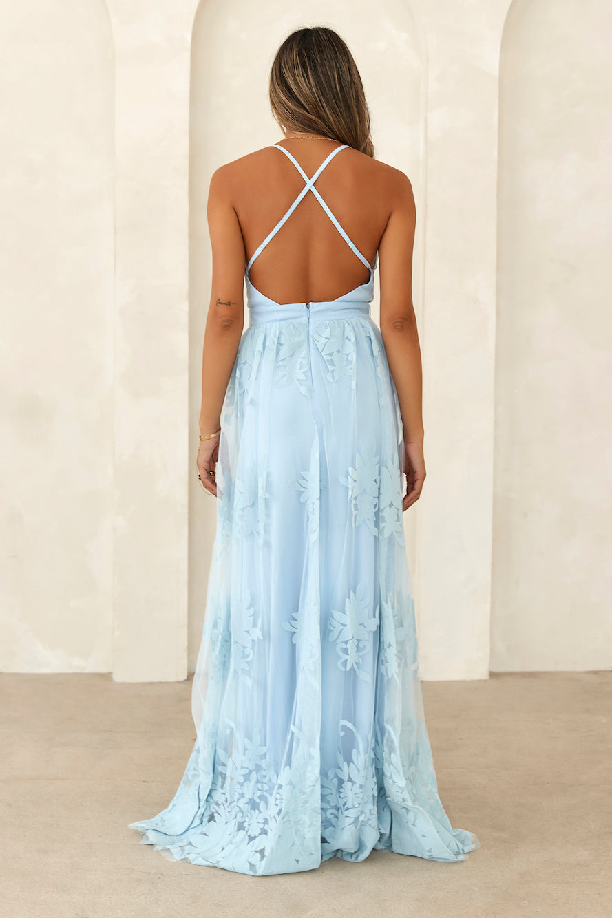 Love Cloud Tulle Maxi Dress Blue