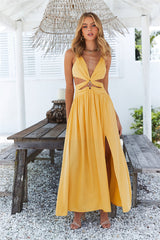Passion For You Maxi Dress Yellow