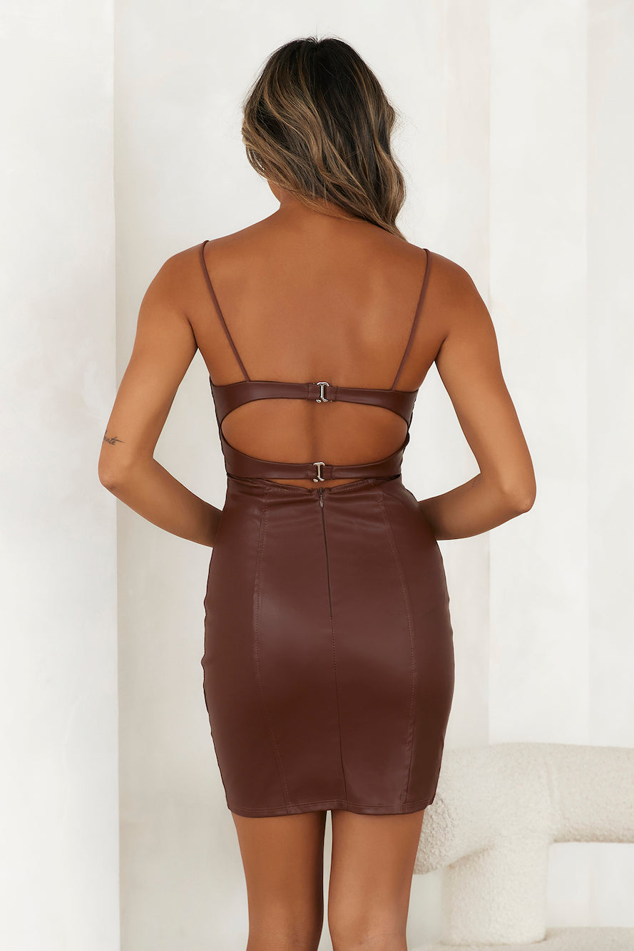 Outings With You Mini Dress Brown