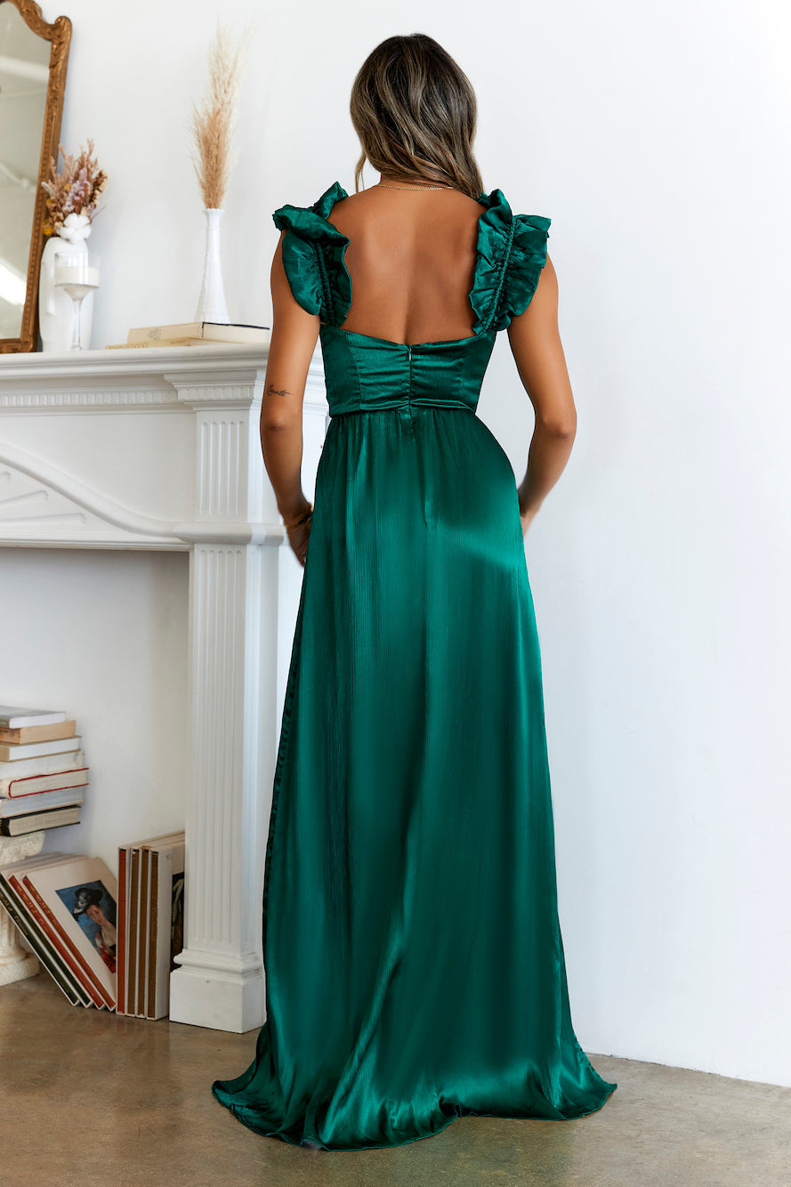 HELLO MOLLY Pretty First Impression Dress Forest Green