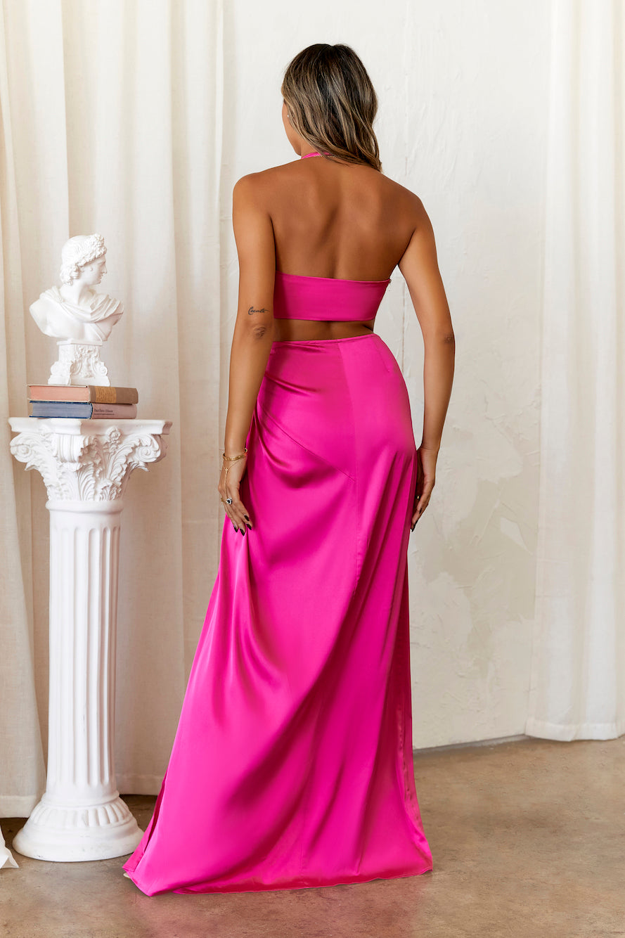 HELLO MOLLY Make Them Stop and Stare Maxi Dress Hot Pink