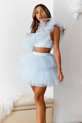 HELLO MOLLY VIP Access Tulle Mini Skirt Blue