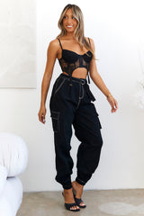 HELLO MOLLY Spicy SZN Cargo Pants Black
