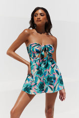 HELLO MOLLY Lei On The Beach Romper Blue