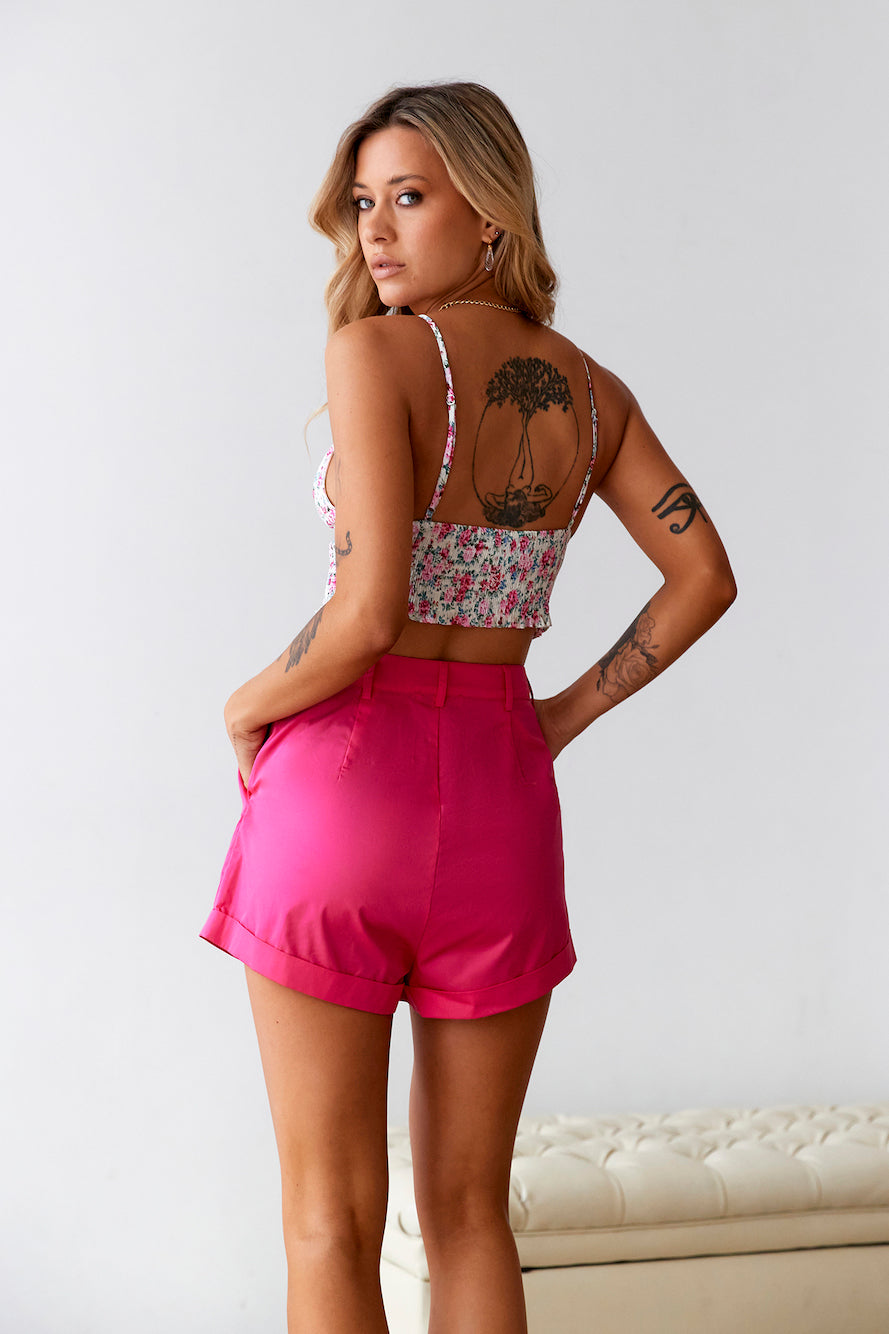 HELLO MOLLY Blooming Blossom Crop Top Pink