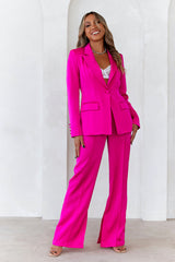HELLO MOLLY À La Mode Satin Pants Fuchsia