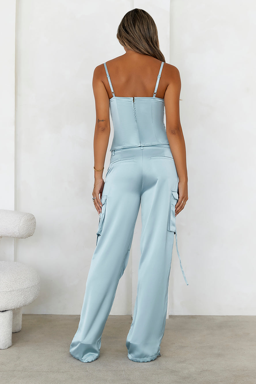 LIONESS Butterfly Corset Pale Blue