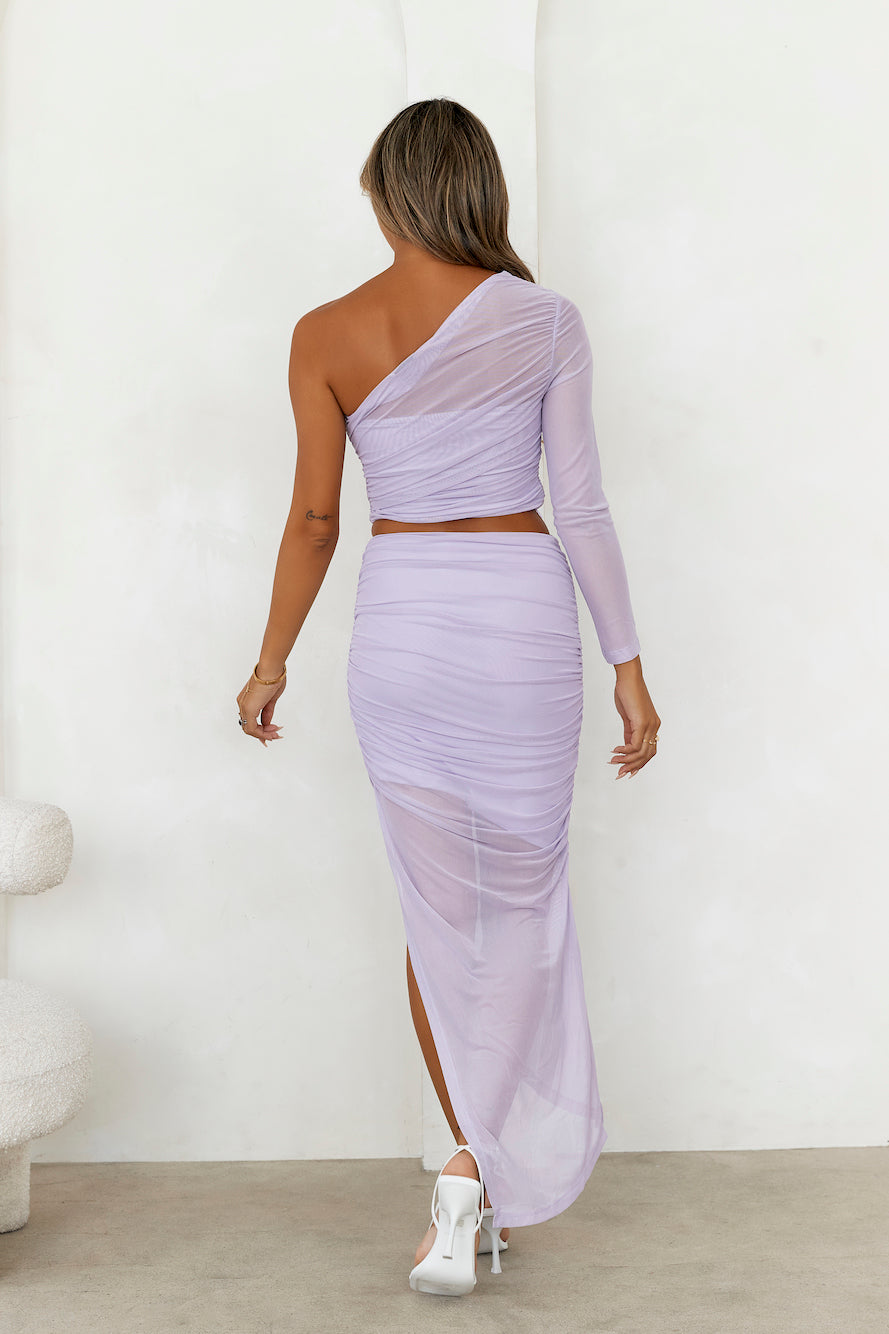 Goals Girl Mesh Crop Top Lilac