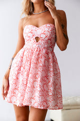 HELLO MOLLY Lost In Your Heart Mini Dress Red