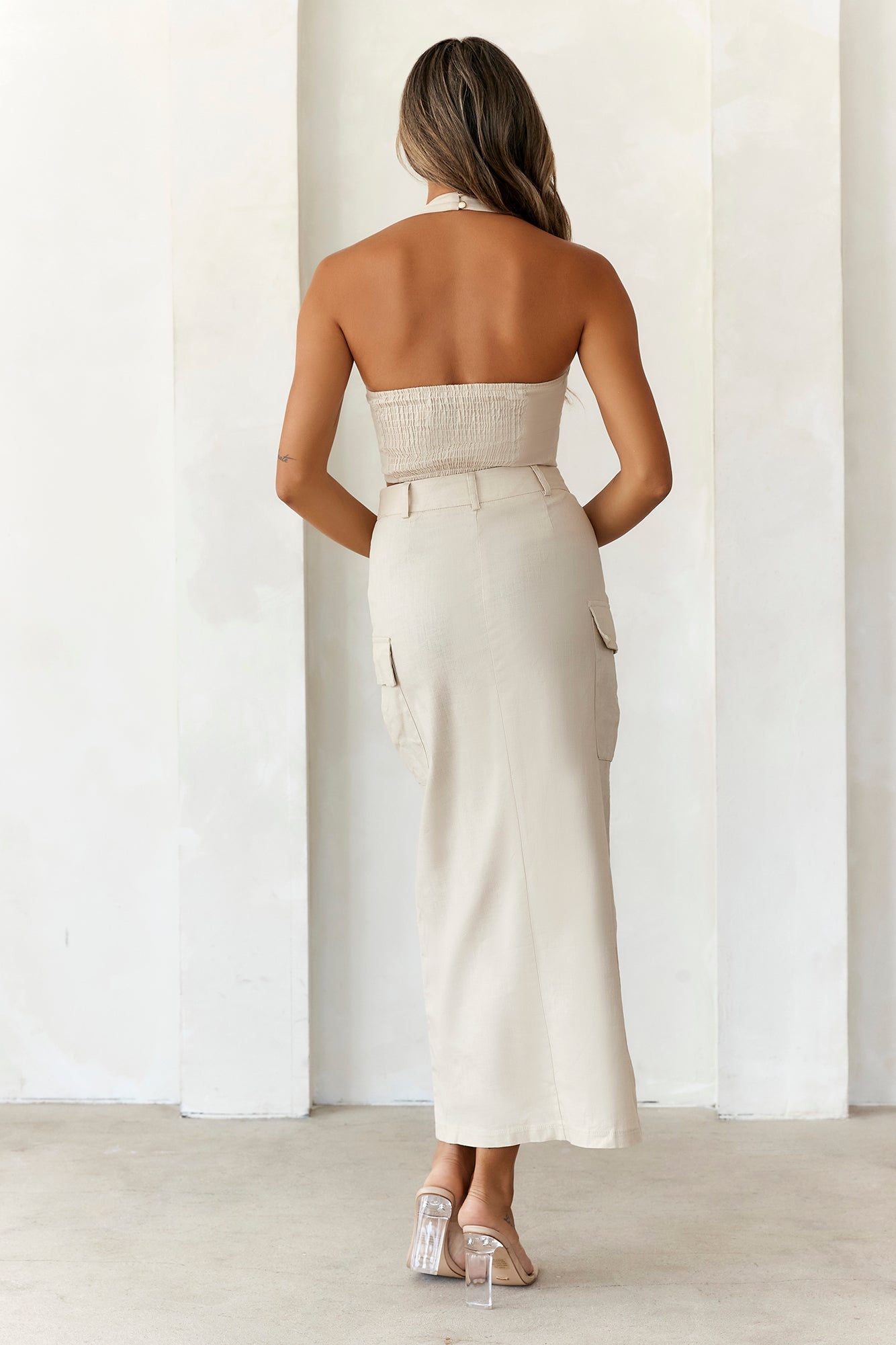 Fashionistas Only Crop Top Beige