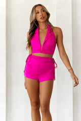 HELLO MOLLY Fun Starts With You Crop Top Pink