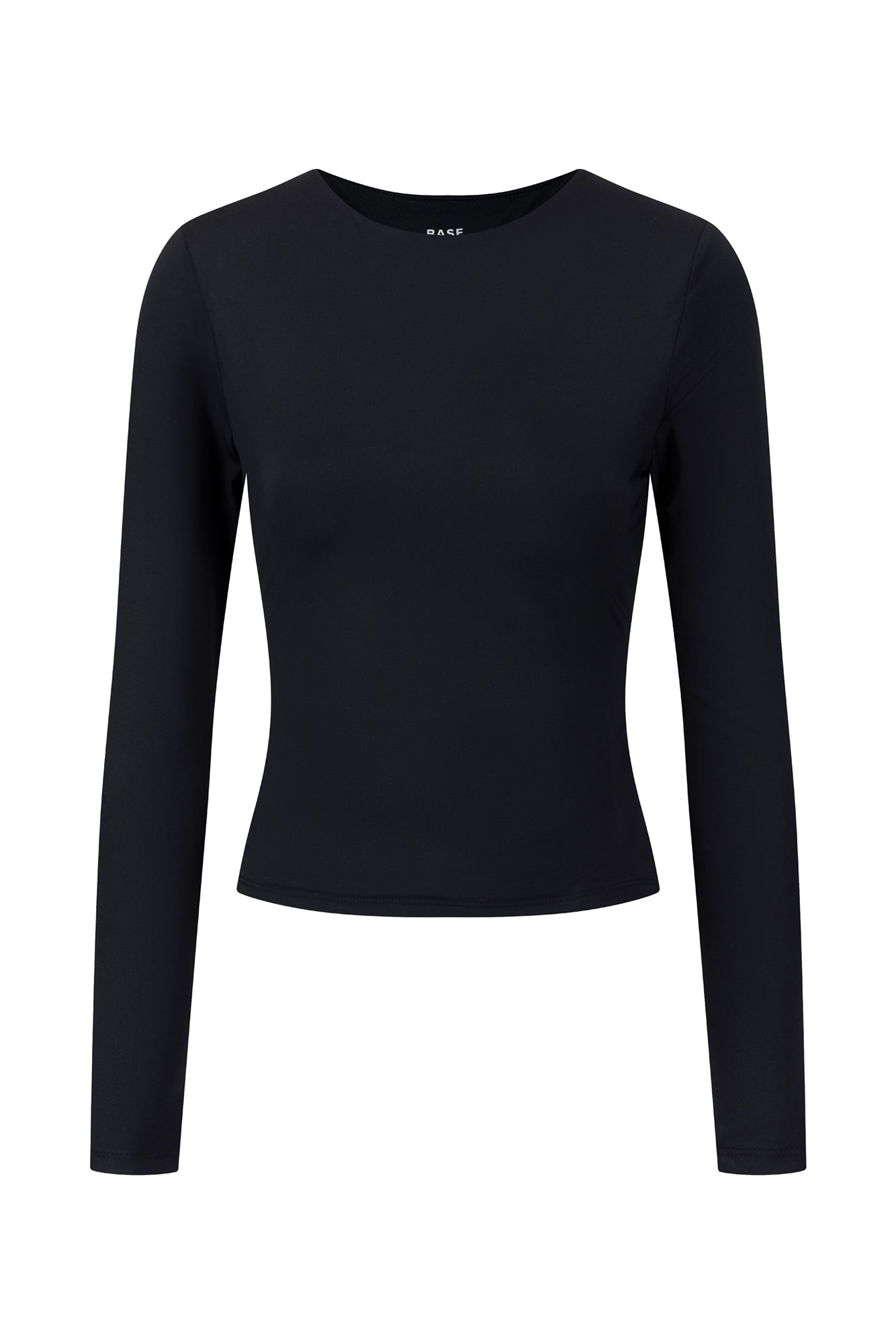 BASE Contour Simple Long Sleeve Top Black