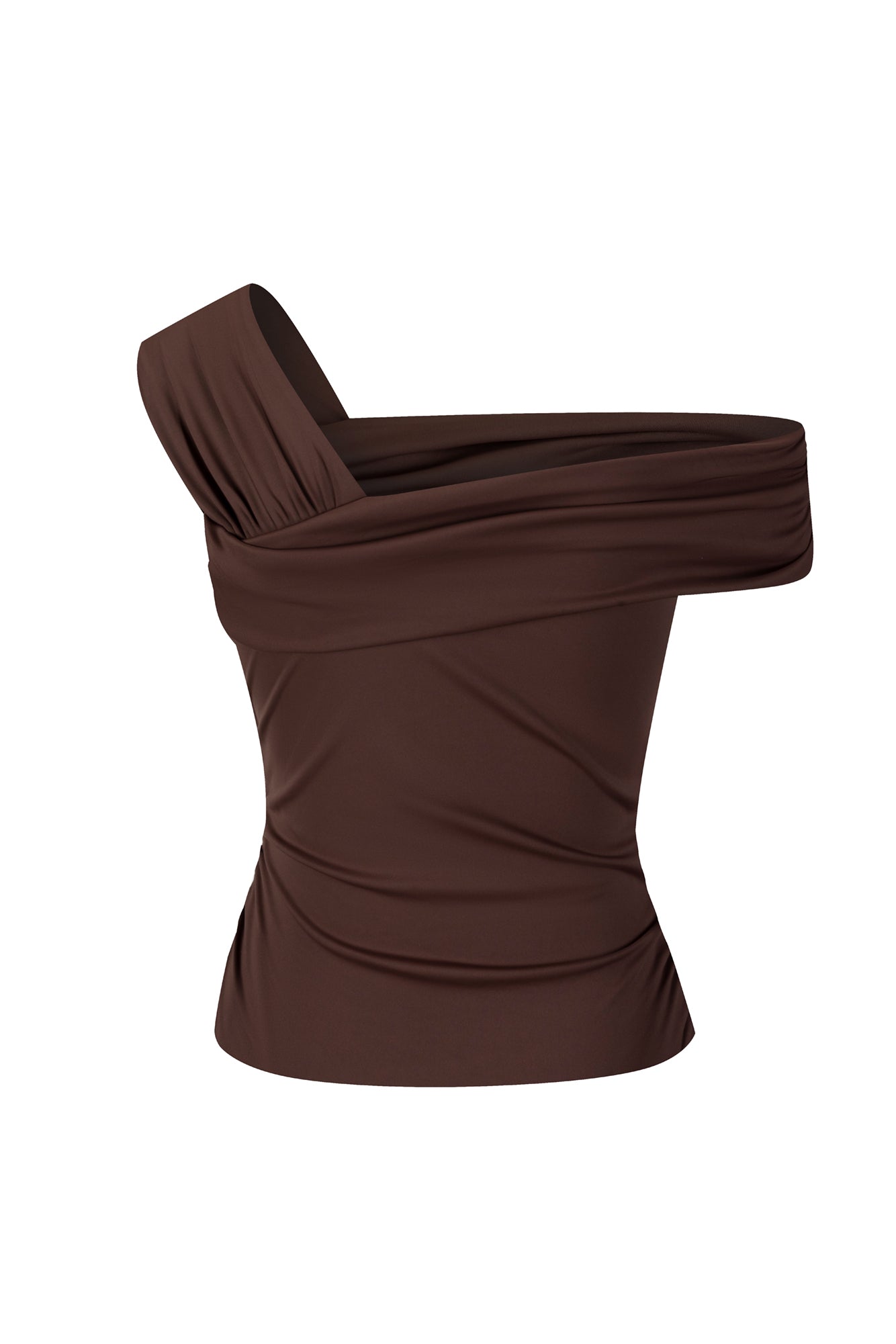 BASE Contour Luxe Form Off Shoulder Top Chocolate