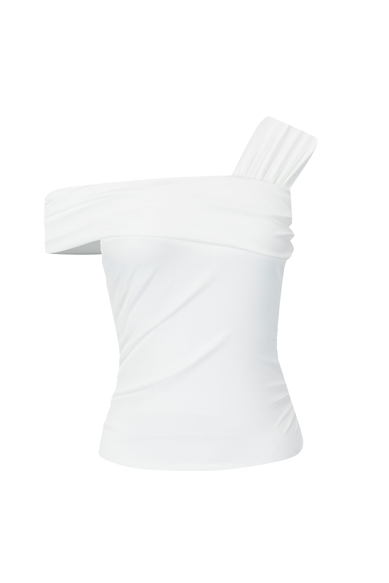BASE Contour Luxe Form Off Shoulder Top White