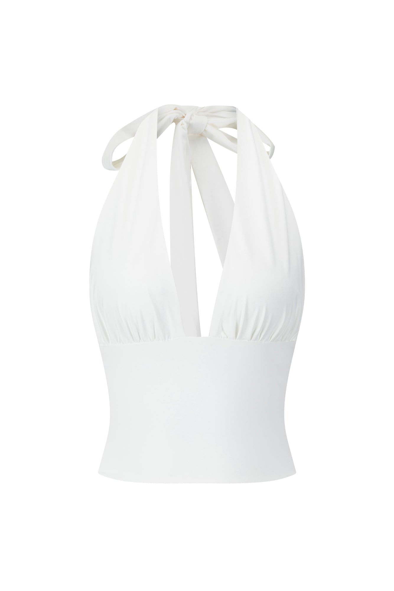 BASE Contour Simplify Halter Top White