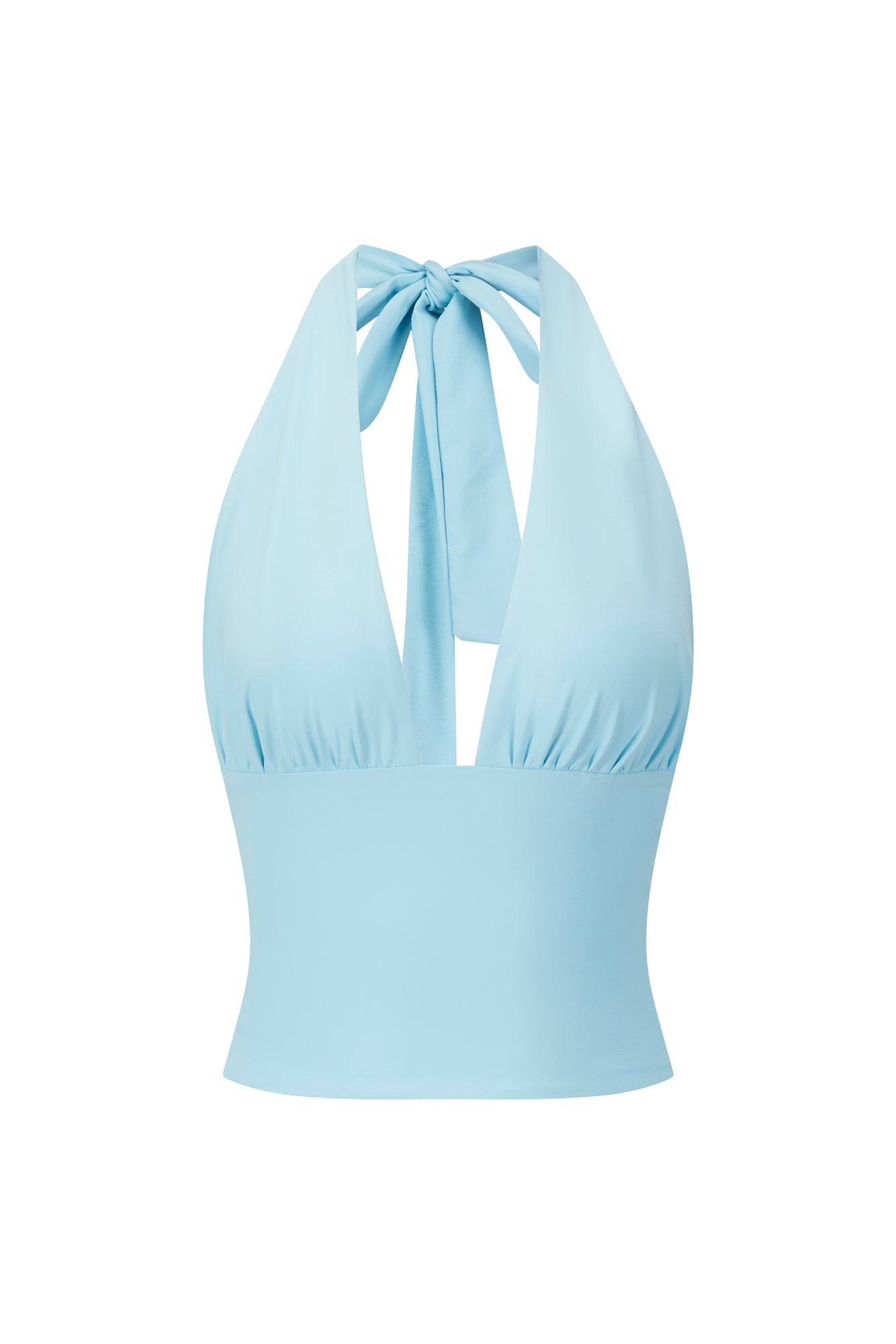 BASE Contour Simplify Halter Top Blue