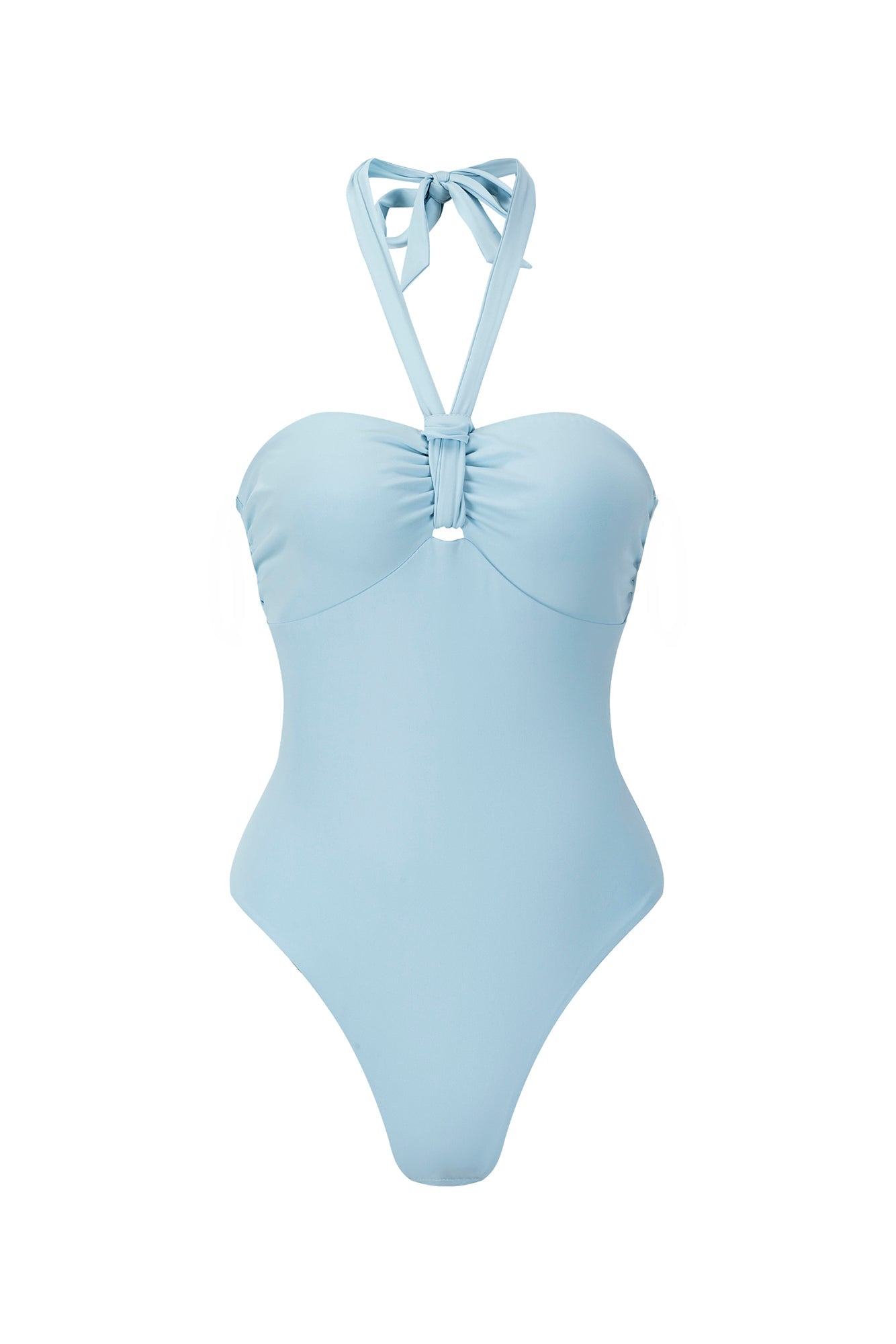 BASE Contour Soft Statement Halter Bodysuit Blue