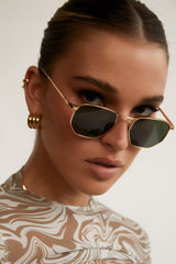 Balti Sunglasses Gold Green