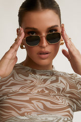 Balti Sunglasses Gold Green