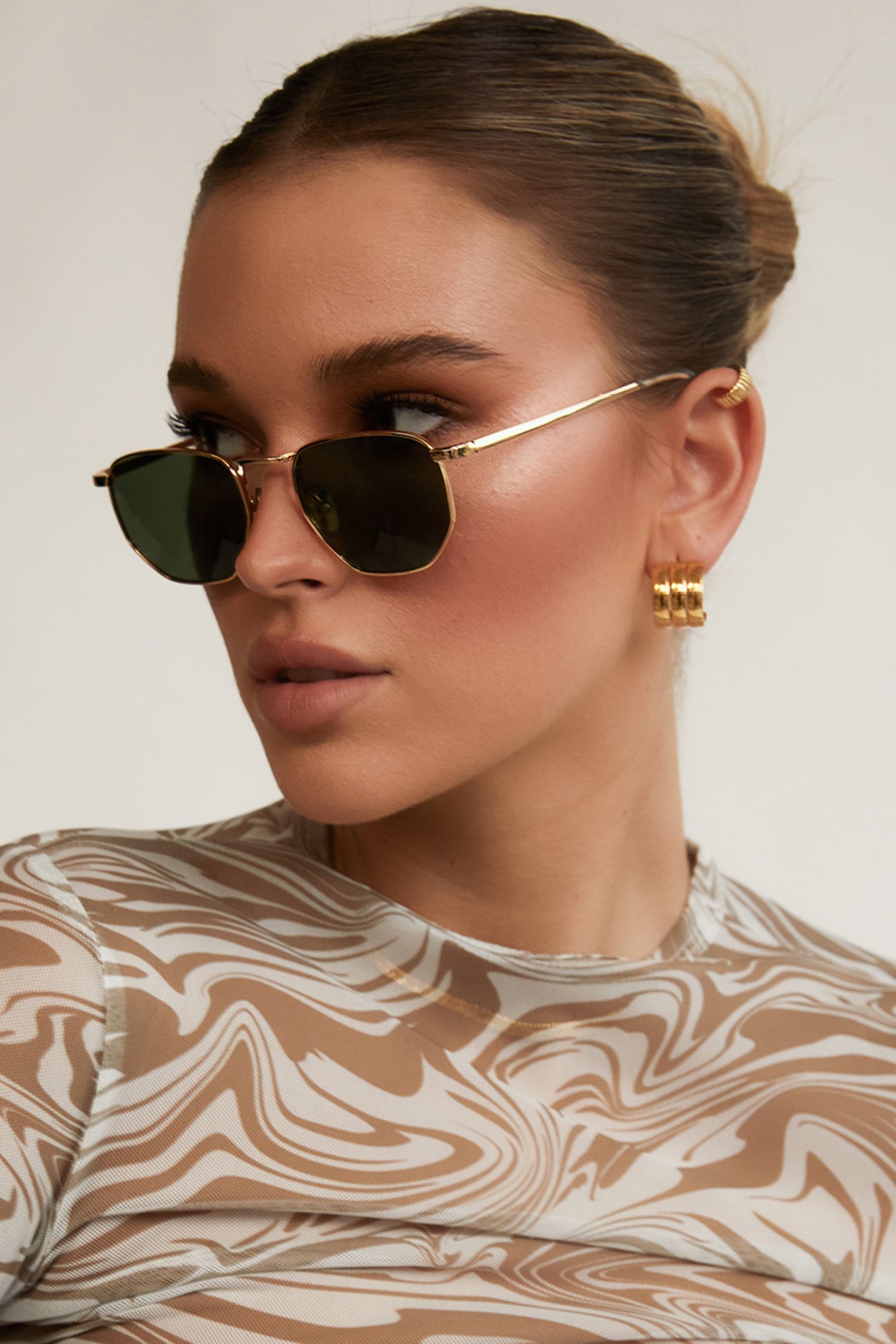 Balti Sunglasses Gold Green