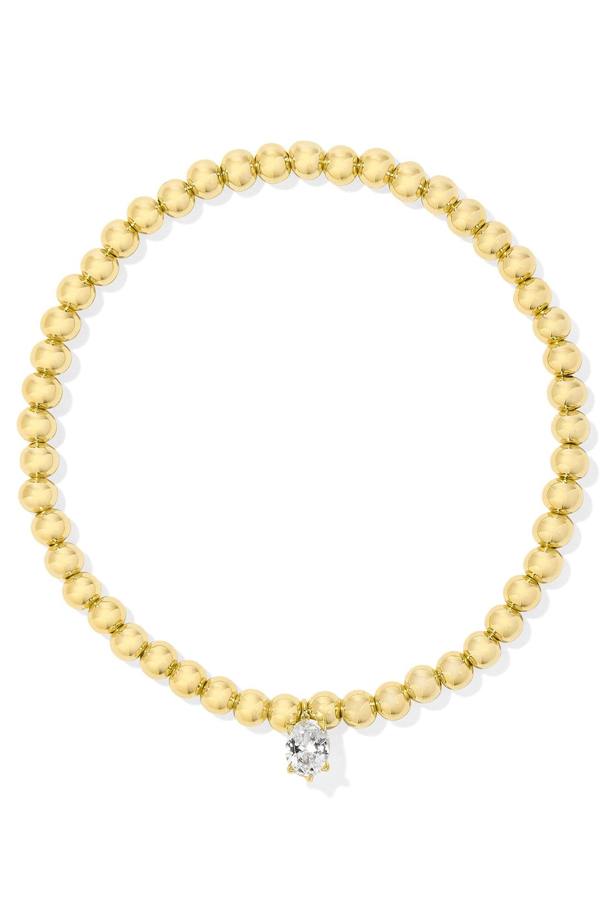 Cailin Gold Stretch Bracelet White Crystal
