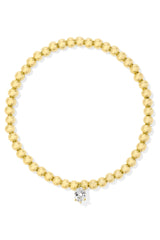 Cailin Gold Stretch Bracelet White Crystal