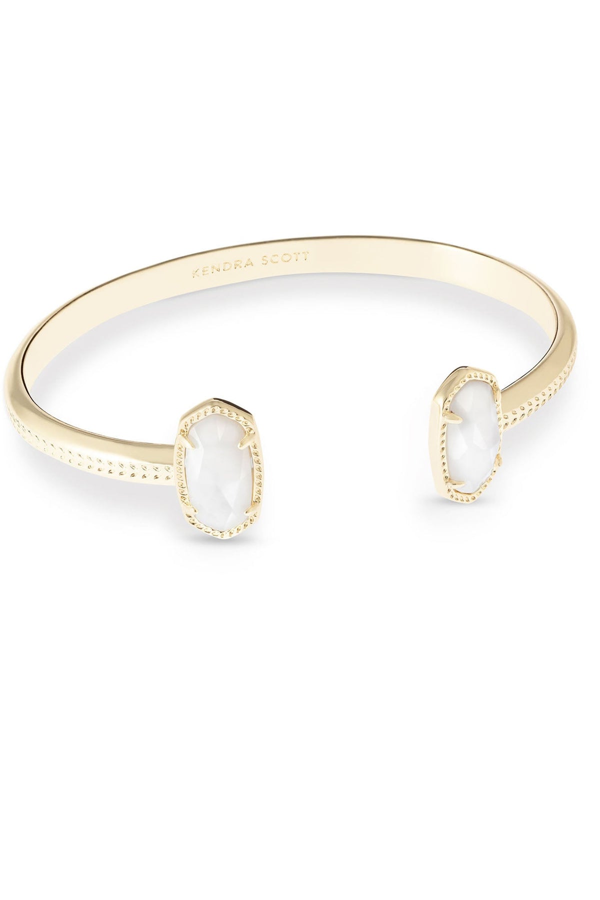 Elton Cuff Bracelet Ivory Mother Of Pearl Gold