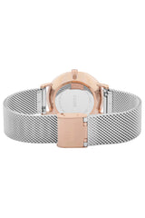 CLUSE Minuit Mesh Bicolour Watch Rose Gold Silver