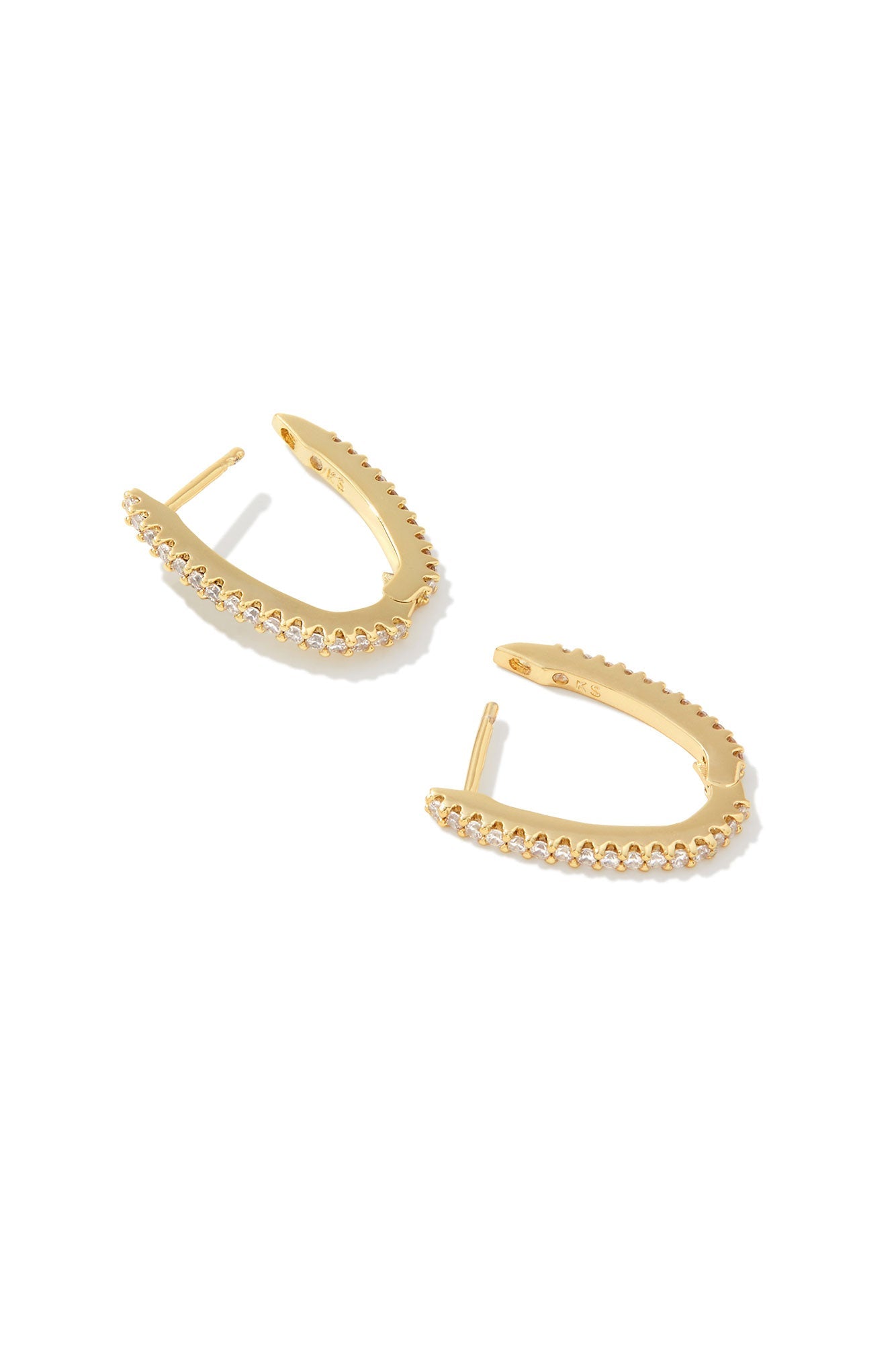 Murphy Pave Huggie Earrings Gold