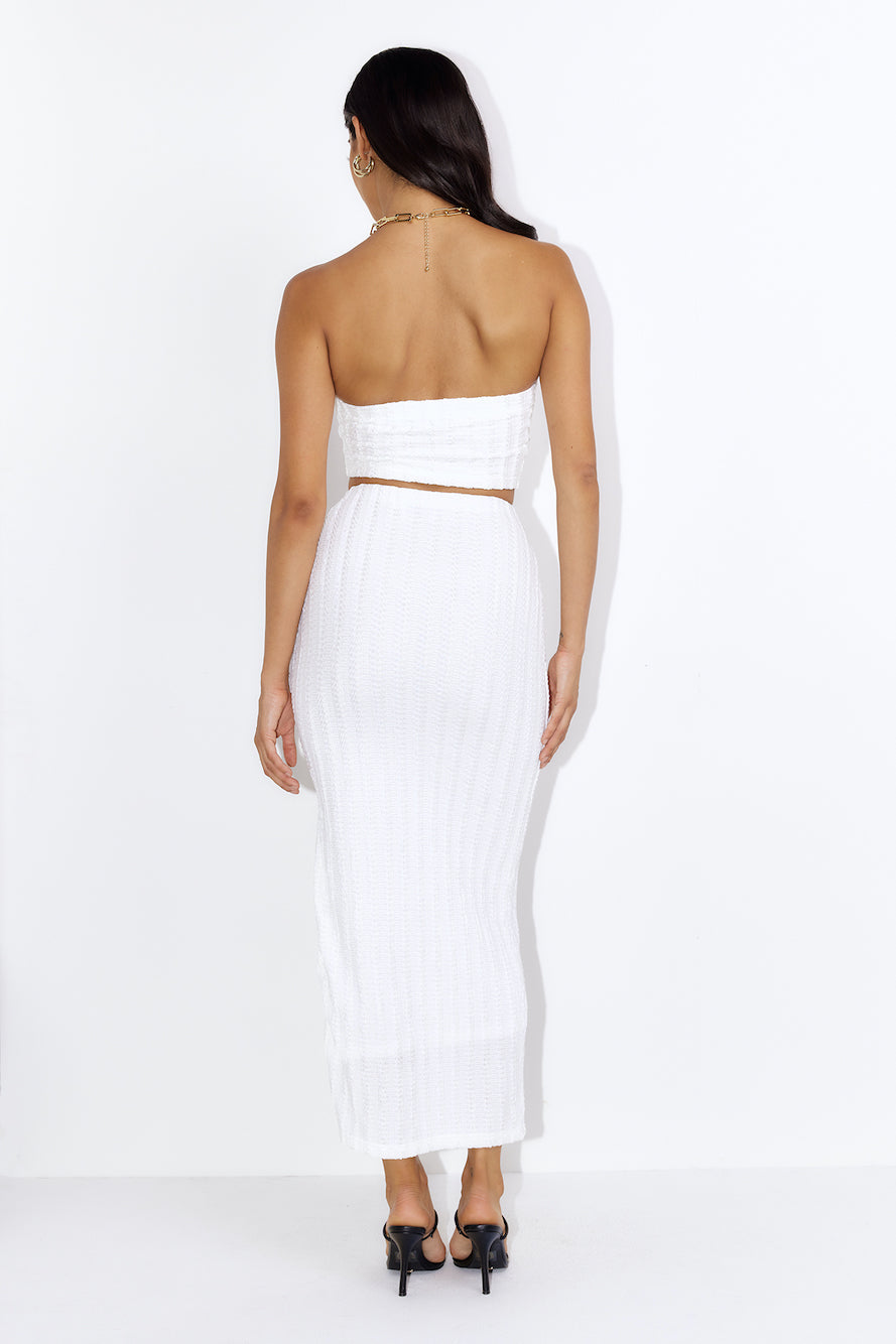 Matching Fit Maxi Skirt White