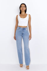 Drinks With You Crop Top White